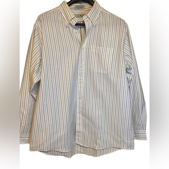 LL Bean Mens long sleeve button down casual dress shirt size 17-34 - Picture 1 of 7